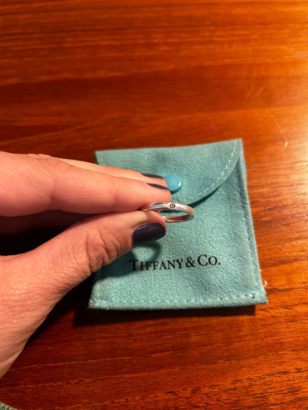 Tiffany & Co. Sterling Silver ring with Diamond